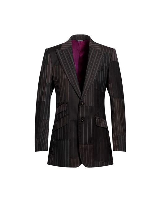 Dolce & Gabbana Man Blazer Dark Wool Virgin Cotton Silk