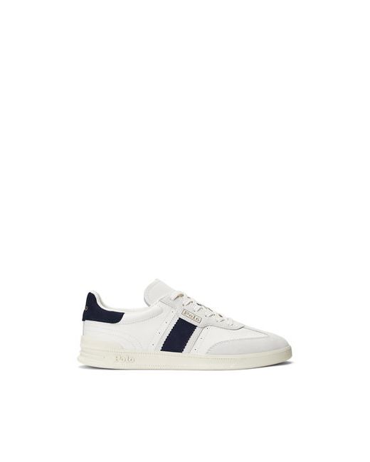 Polo Ralph Lauren Man Sneakers Ivory Leather
