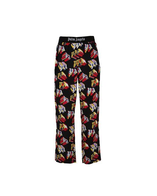 Palm Angels 3d Logo Print Straight-leg Trousers Man Pants Multicolored Rayon