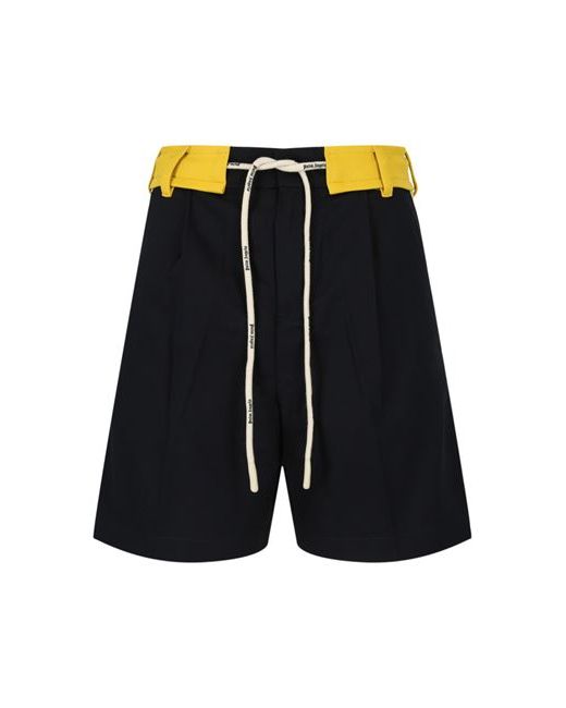 Palm Angels Track Belt Shorts Man Bermuda Cotton Polyester