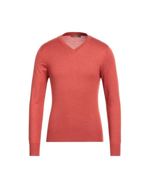 Cruciani Man Sweater Rust Cashmere Silk