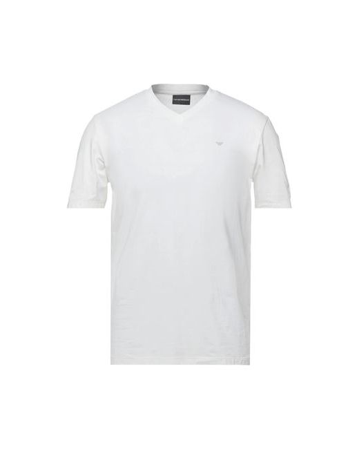 Emporio Armani Man T-shirt Ivory Cotton Elastane