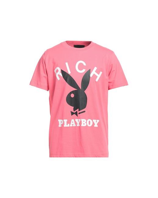 JOHN RICHMOND x PLAYBOY Man T-shirt Fuchsia Cotton