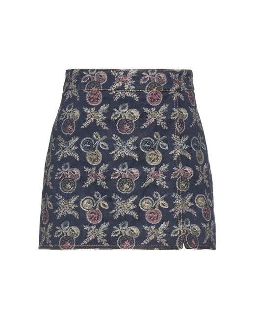 Etro Mini skirt Midnight Cotton Viscose Polyester