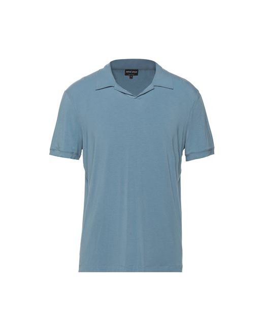 Giorgio Armani Man Polo shirt Sky Viscose Elastane