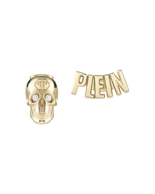Philipp Plein Lettering Crystal Stud Earrings Stainless Steel