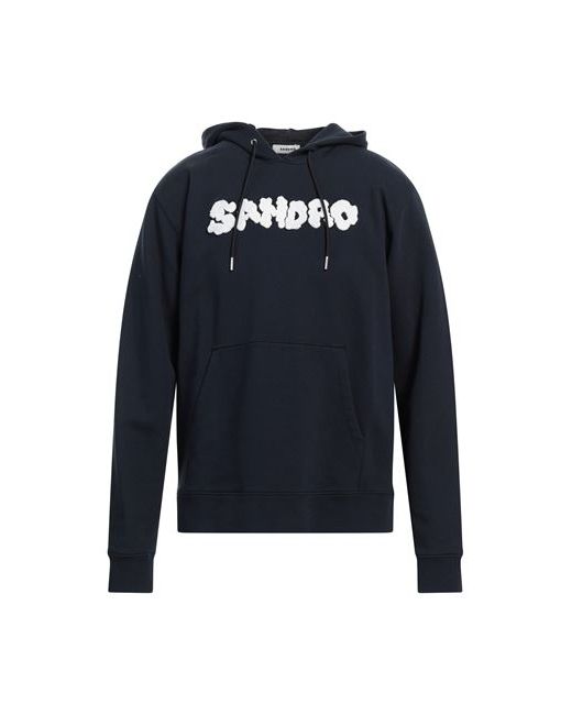 Sandro Man Sweatshirt Midnight Cotton Elastane Acrylic Wool