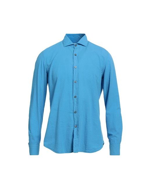 Ghirardelli Man Shirt Azure ½ Cotton