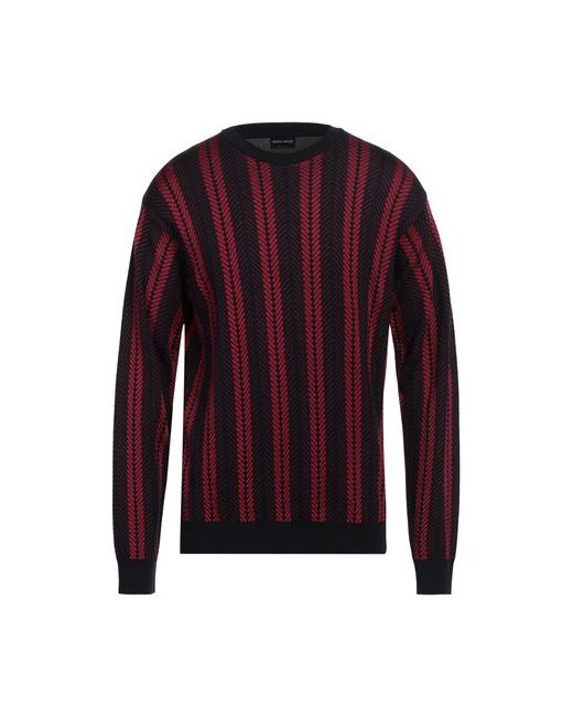 Giorgio Armani Man Sweater Midnight Viscose Virgin Wool Silk