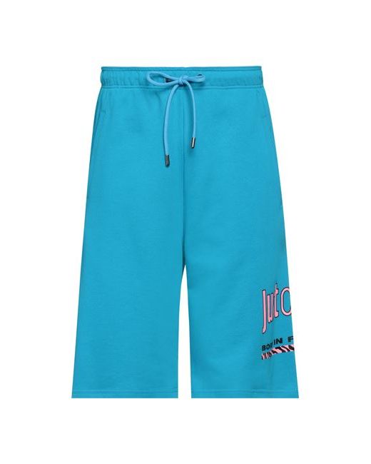 Just Cavalli Man Shorts Bermuda Azure Cotton
