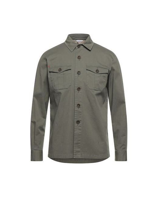 Manuel Ritz Man Shirt Military Cotton Elastane
