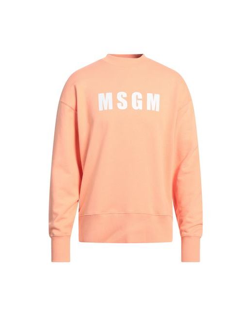 Msgm Man Sweatshirt Apricot Cotton