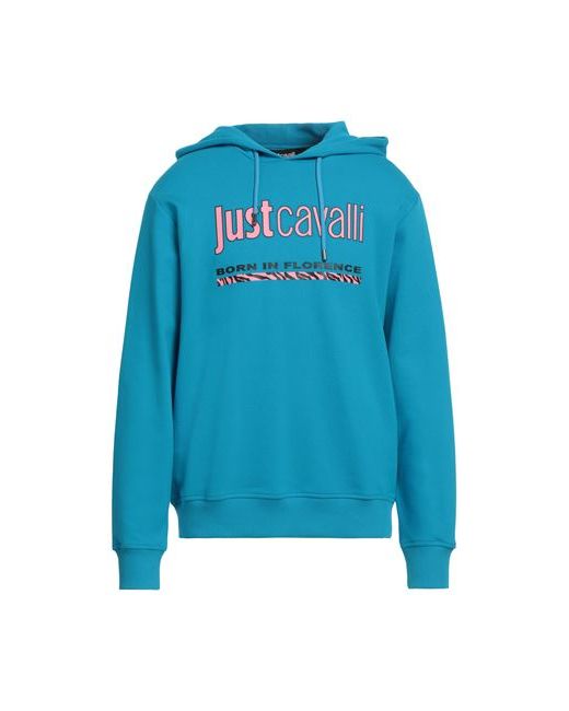 Just Cavalli Man Sweatshirt Azure Cotton