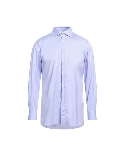 Brioni Man Shirt Lilac ¾ Cotton