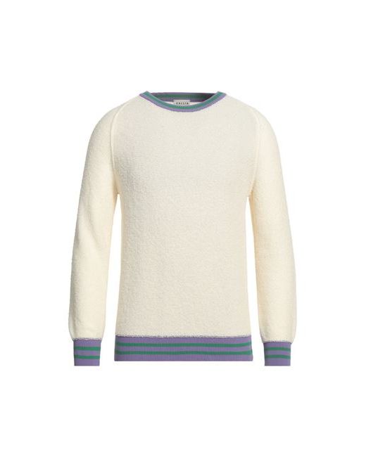 Gallia Man Sweater Ivory Cotton Polyamide
