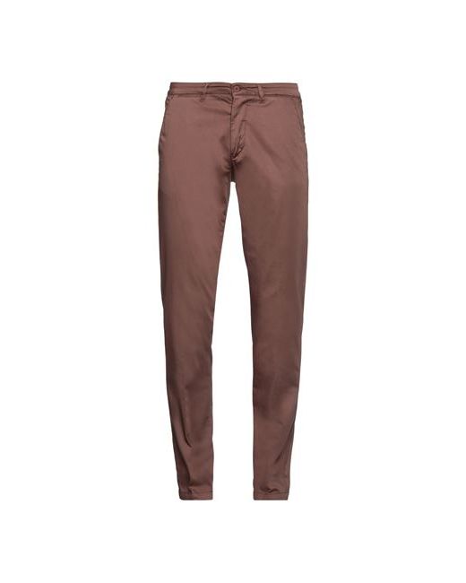 Luca Bertelli Man Pants Light brown Cotton Elastane