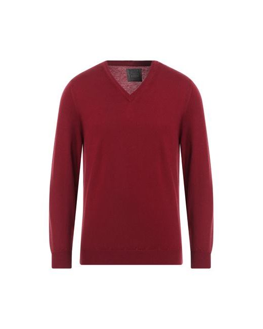 Fedeli Man Sweater Burgundy Wool
