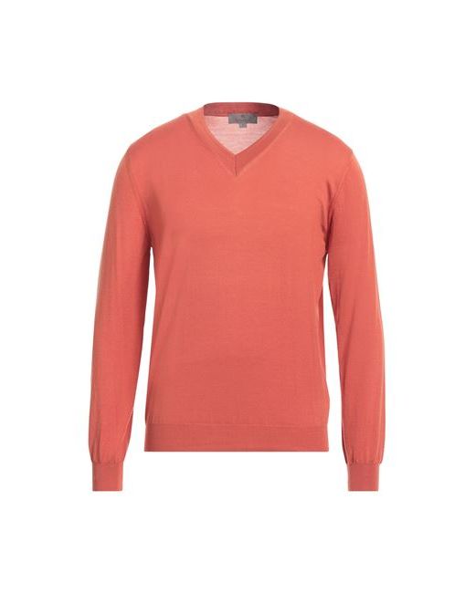 Canali Man Sweater Rust Merino Wool