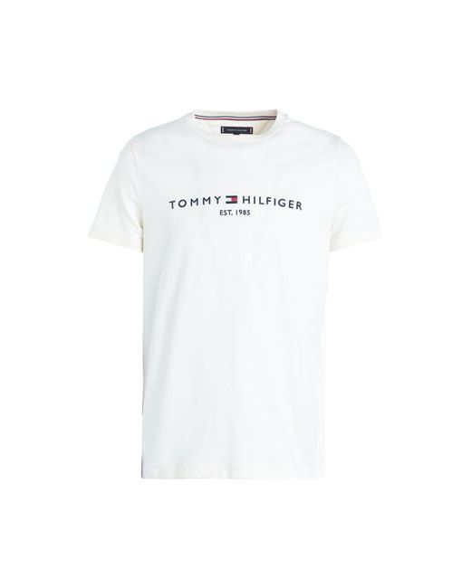 Tommy Hilfiger Tommy Logo T-shirt Man Cream Cotton