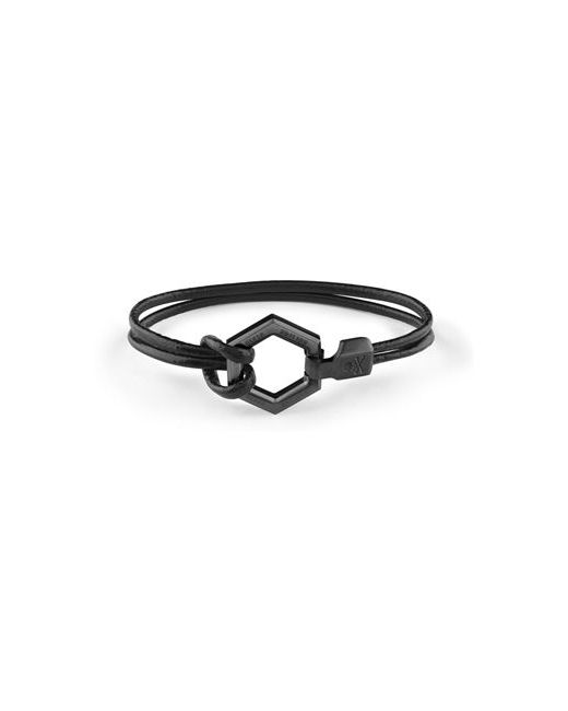 Philipp Plein Hexagon Calf Leather Bracelet Man Calfskin