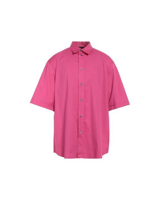Emporio Armani Man Shirt Fuchsia Cotton Polyamide Elastane