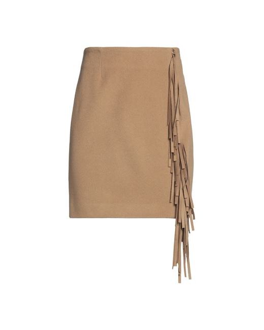 Federica Tosi Mini skirt Camel Virgin Wool Cashmere
