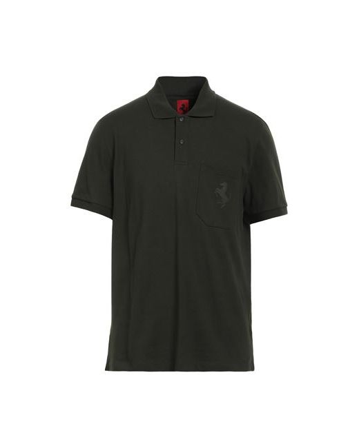 Ferrari Man Polo shirt Dark Organic cotton Elastane