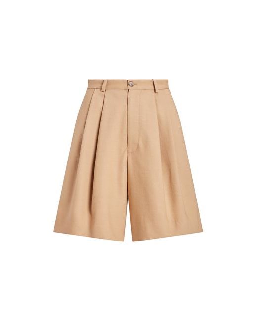 Polo Ralph Lauren Relaxed Fit Long Pleated Linen Short Shorts Bermuda Sand Cotton Wool