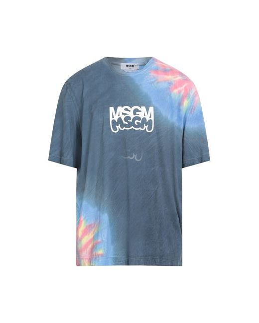 Msgm Man T-shirt Slate Cotton
