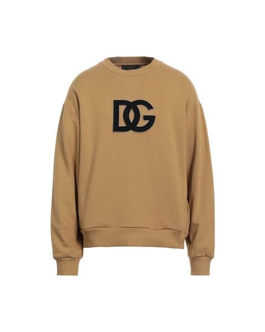 Dolce & Gabbana Man Sweatshirt Mustard Cotton Elastane Polyester Polyamide
