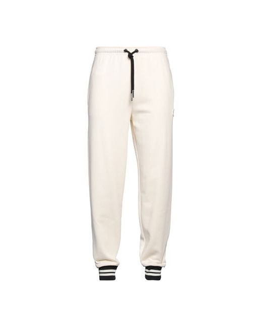 Moncler Man Pants Ivory Cotton Polyamide