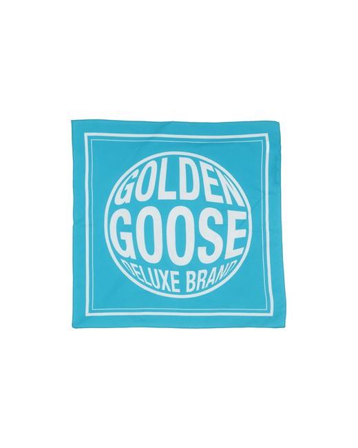Golden Goose Man Scarf Azure Cotton