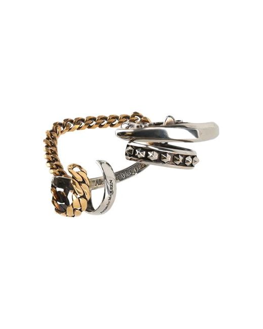 Alexander McQueen Multi Chain Earcuff Earrings Multicolored Brass