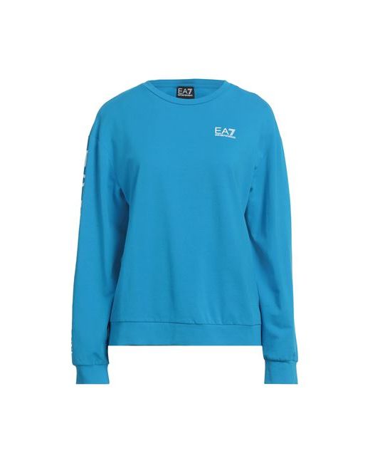 Ea7 Sweatshirt Azure Cotton Elastane