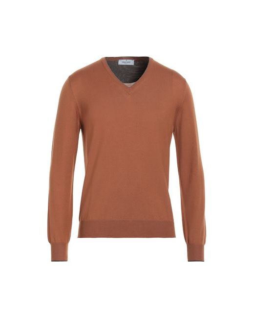 Gran Sasso Man Sweater Rust Virgin Wool