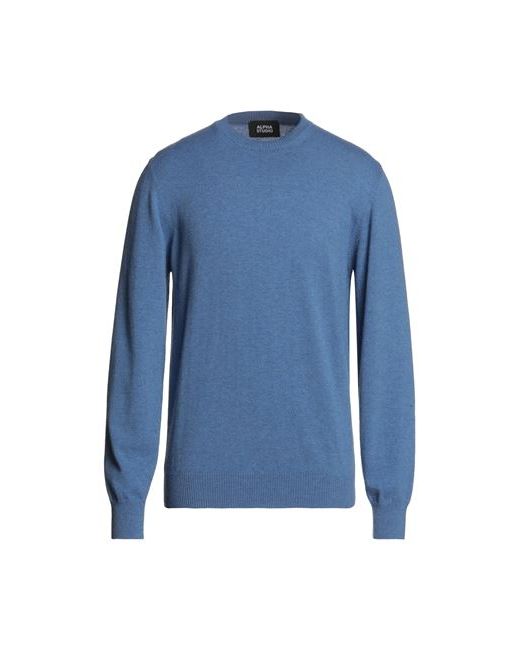 Alpha Studio Man Sweater Azure Wool