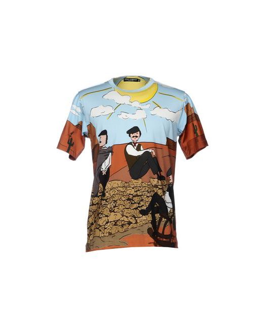 Dolce & Gabbana Man T-shirt Sky Cotton