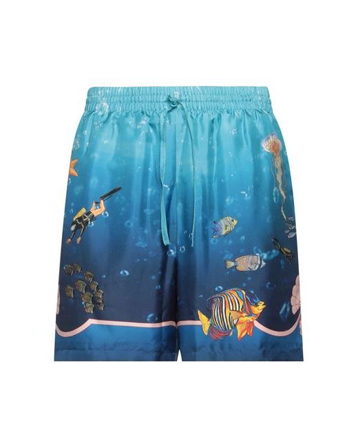 Casablanca Man Shorts Bermuda Azure Silk