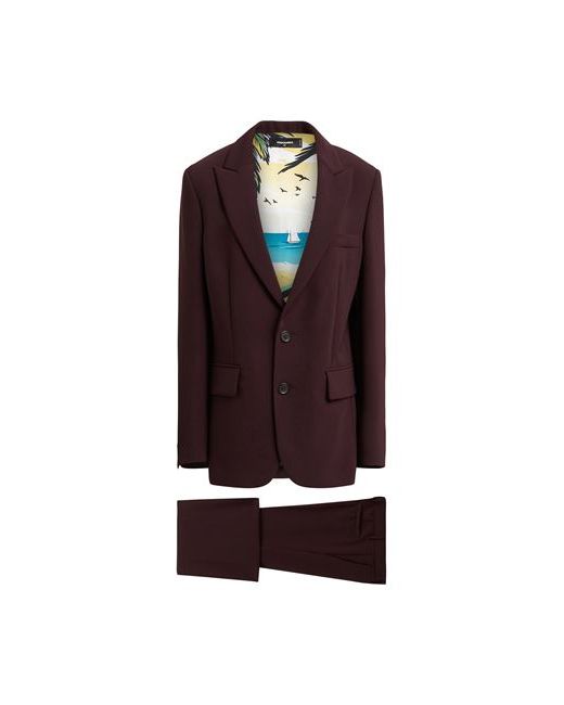 Dsquared2 Suit Burgundy Polyester