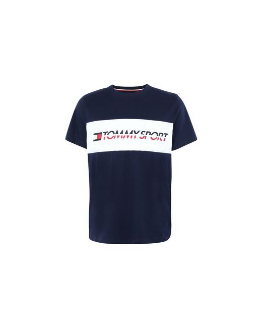 Tommy Sport T-shirt Logo Driver Man Midnight Cotton Polyester