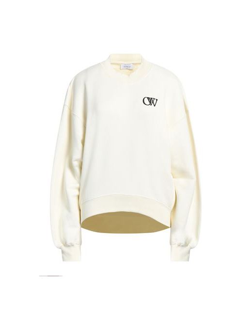 Off-White Sweatshirt Ivory Cotton Elastane