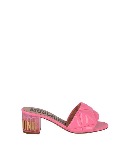 Moschino Logo Quilted Mules Sandals Polyurethane Polyester