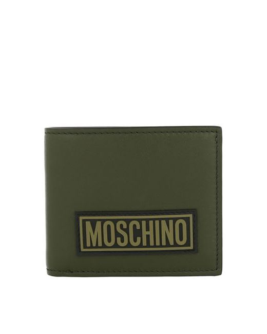 Moschino Logo Bi-fold Wallet Man Leather