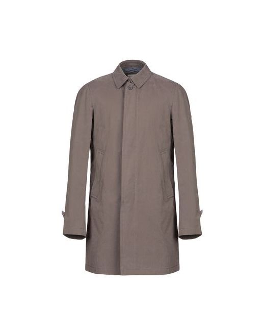 Herno Man Overcoat Trench Coat Khaki Cotton Polyamide
