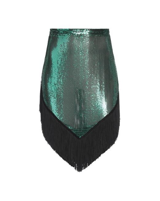 Rabanne Mini skirt Emerald Aluminum Viscose
