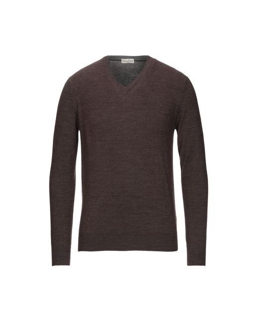 Cashmere Company Man Sweater Cocoa Merino Wool Elastane