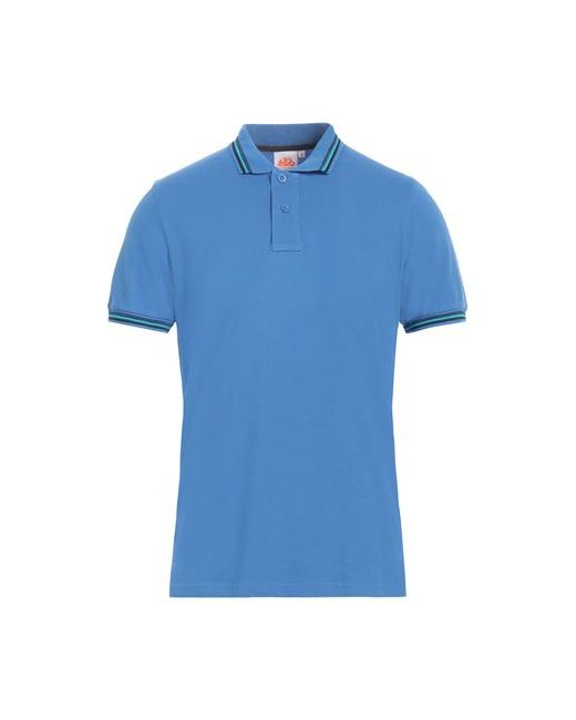 Sundek Man Polo shirt Azure Cotton Elastane