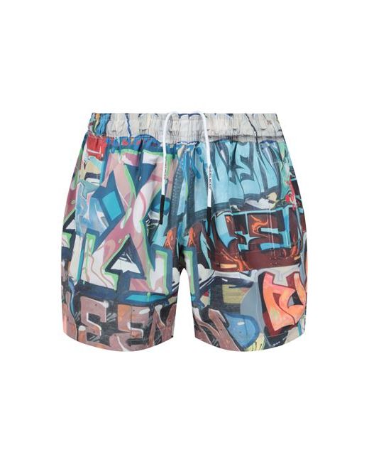 Off-White Neen Graffiti Print Swim Shorts Man trunks Multicolored Polyester
