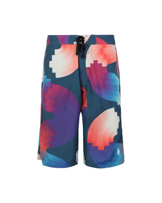 Marcelo Burlon Cross Waves Boardshorts Man Swim trunks Multicolored Polyester