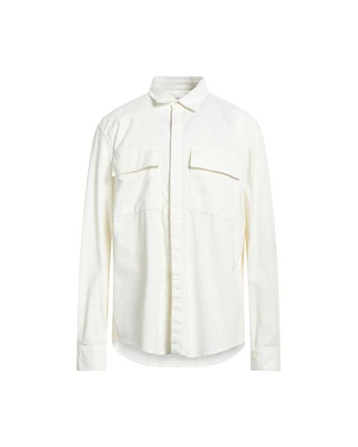 Dondup Man Shirt Ivory Cotton Elastane